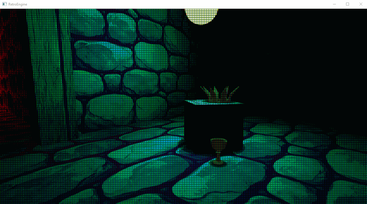 Blob shadow grounding a crate on the ground plane