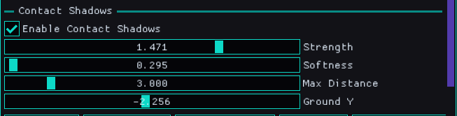 Blob shadow grounding a crate on the ground plane
