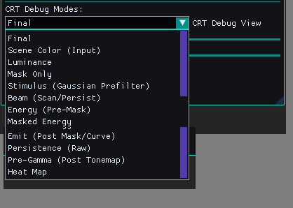 Editor debug modes