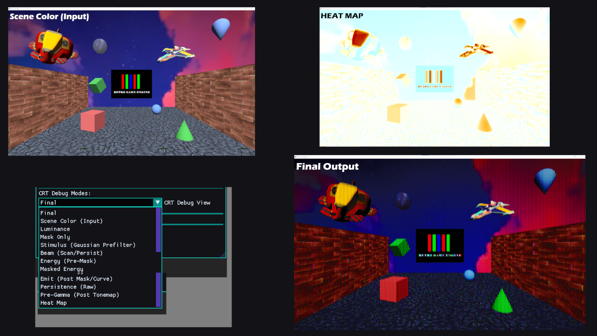 RetroEngine CRT debug views