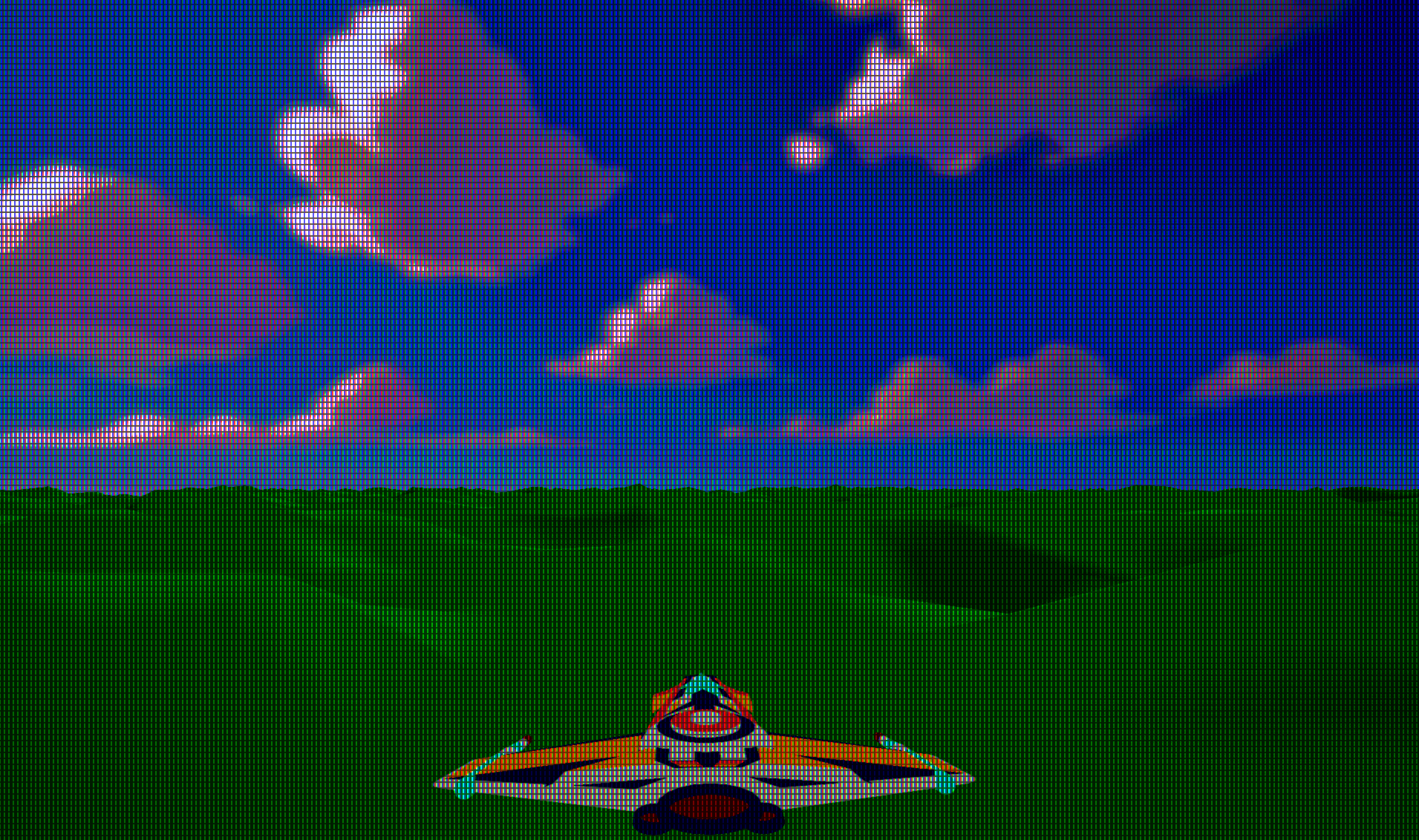 Example of terrain with no fog in Retro Game Engine