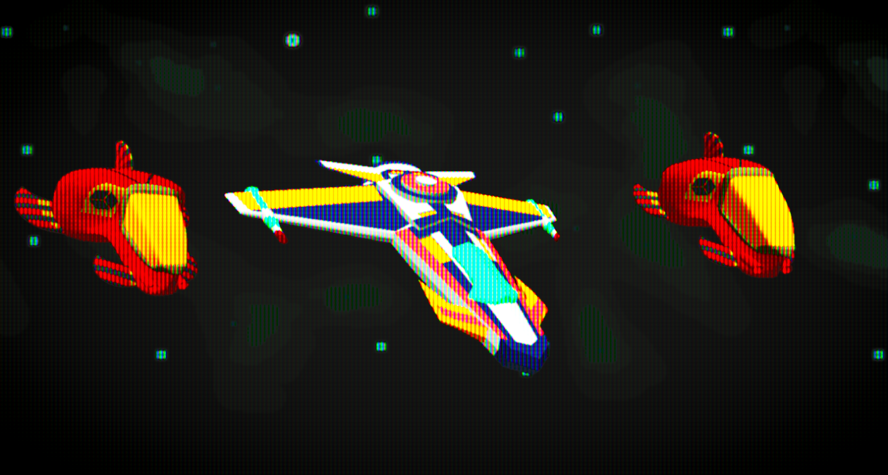 First successfully imported ship in RetroEngine with lighting and CRT